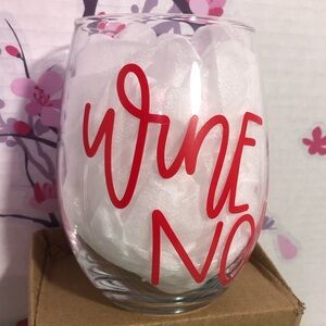 2-New-WINE GLASS***WINE NOT ? ***
Handmade
